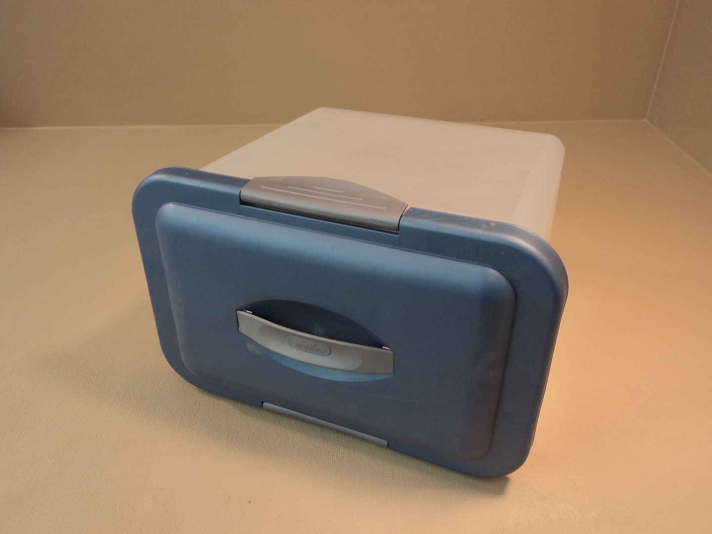 Sterilite Portable Hanging File Box Letter Size Blue/Clear Plastic eBay